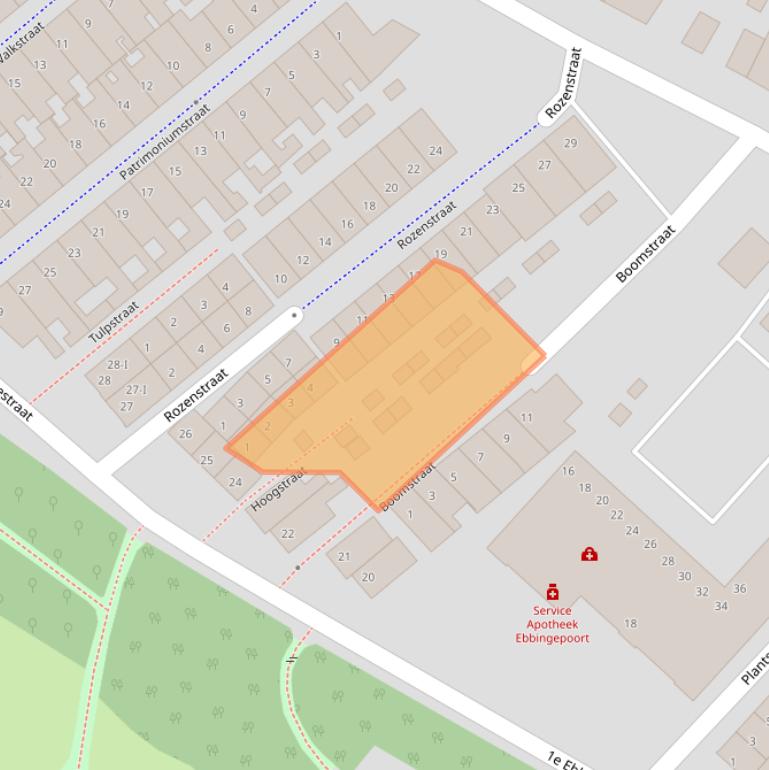 Kaart van postcodegebied 8261KW.