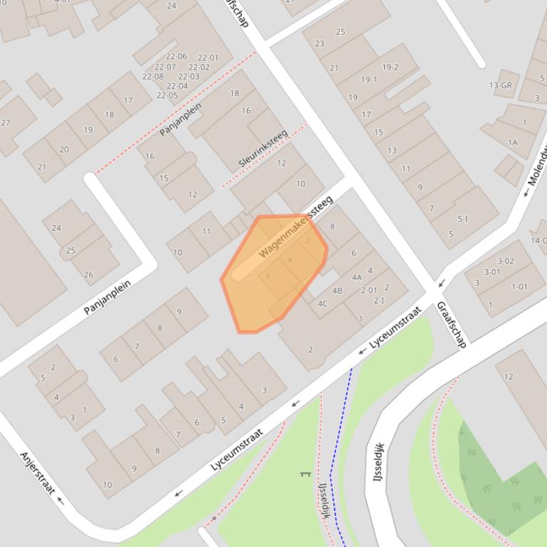 Kaart van postcodegebied 8261LJ.