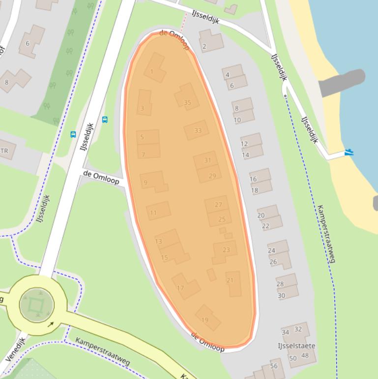 Kaart van postcodegebied 8261LN.