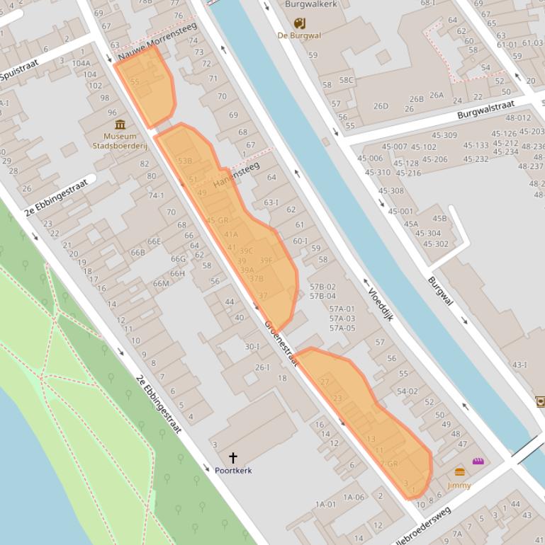 Kaart van postcodegebied 8261VC.