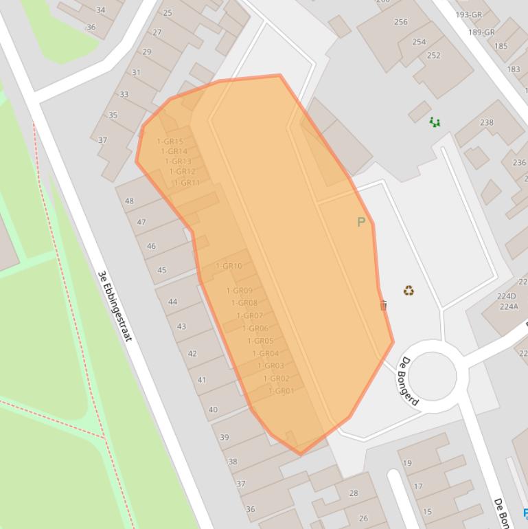 Kaart van postcodegebied 8261VT.