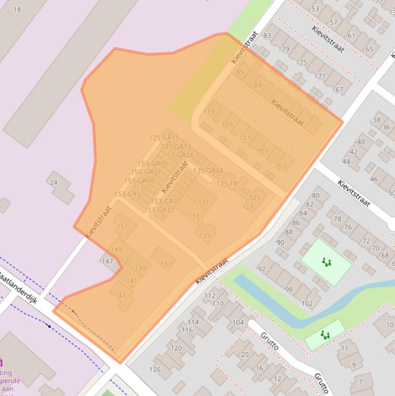 Kaart van postcodegebied 8262AC.