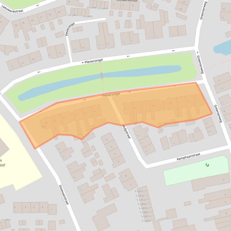 Kaart van postcodegebied 8262AR.