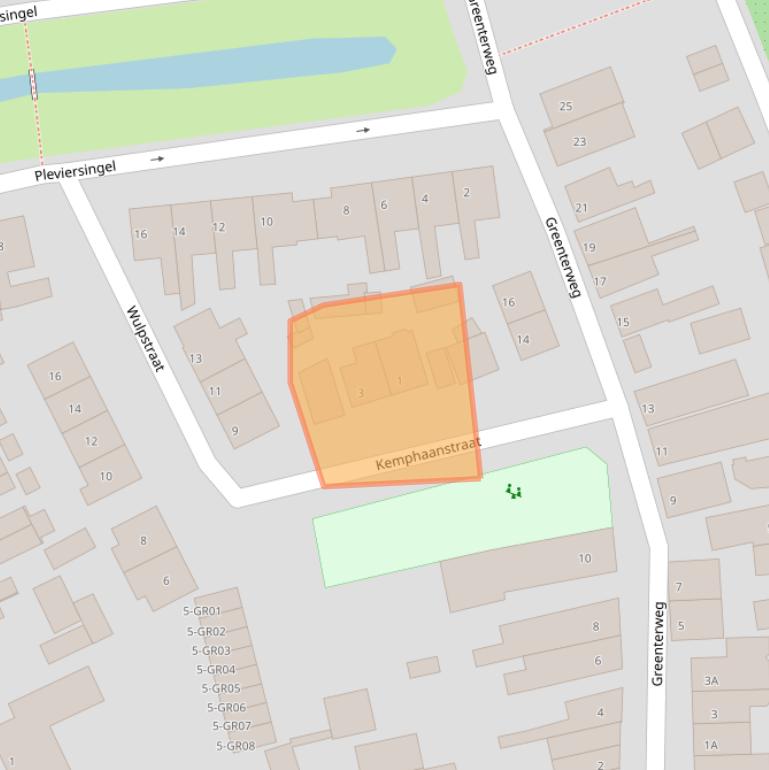 Kaart van postcodegebied 8262AT.