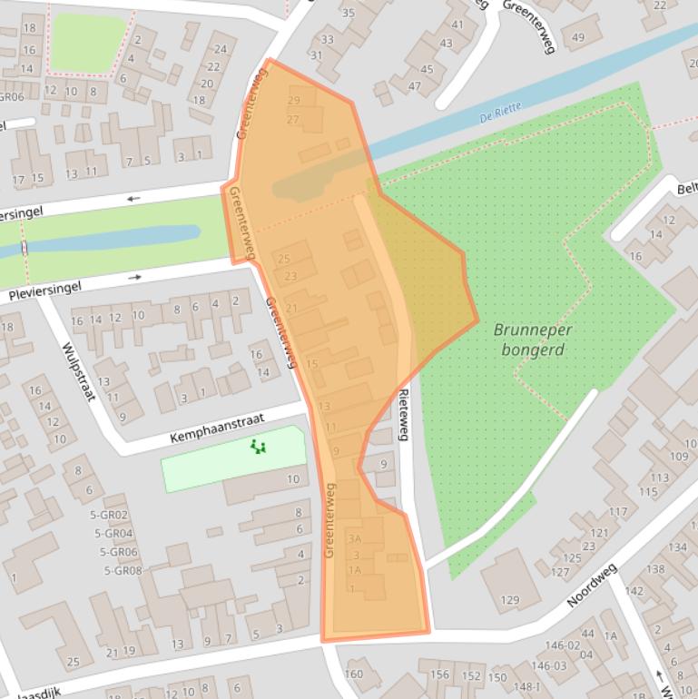 Kaart van postcodegebied 8262BA.