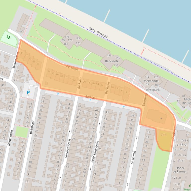 Kaart van postcodegebied 8262BK.