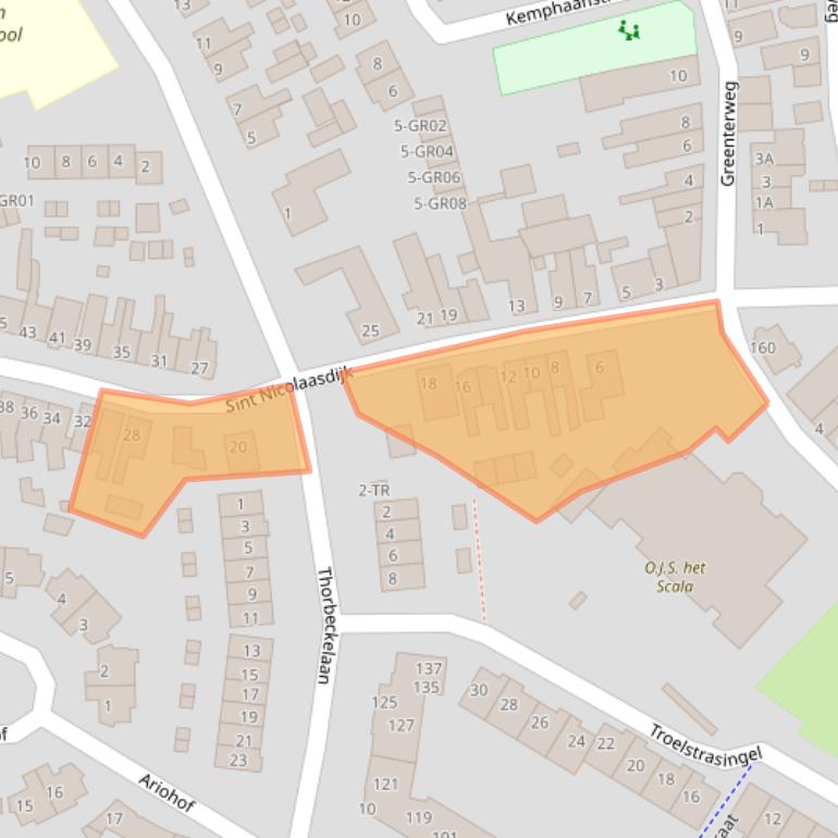 Kaart van postcodegebied 8262CA.