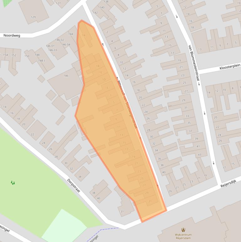 Kaart van postcodegebied 8262CL.