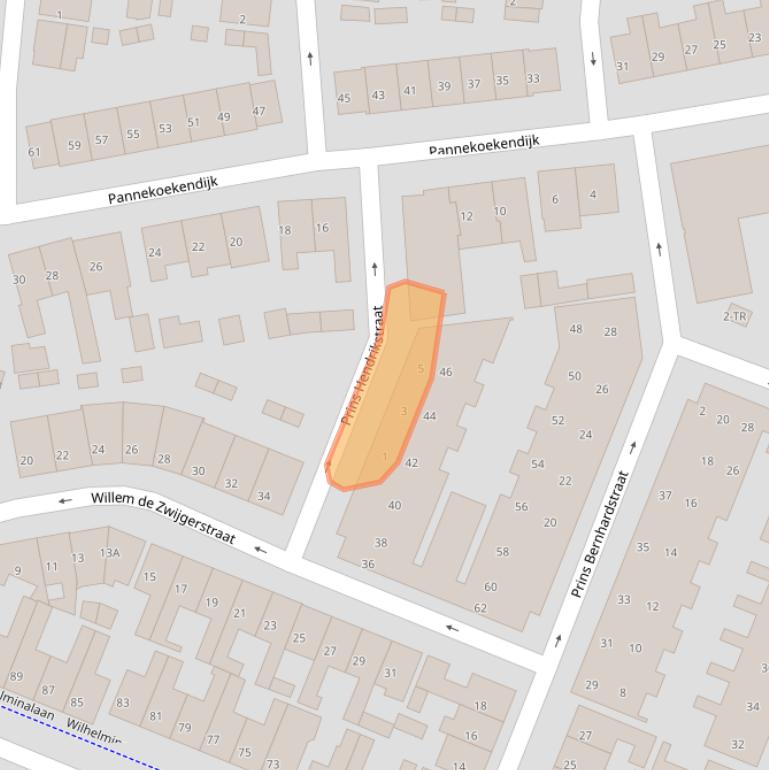 Kaart van postcodegebied 8262CT.