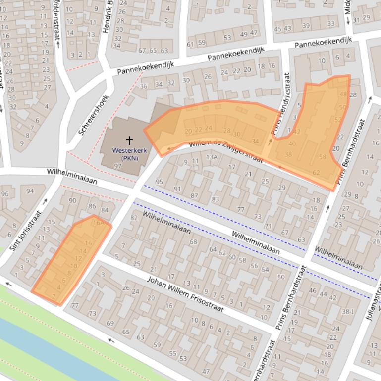 Kaart van postcodegebied 8262CW.