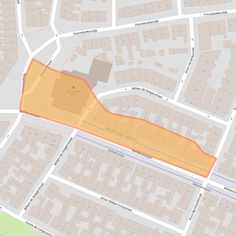 Kaart van postcodegebied 8262DC.