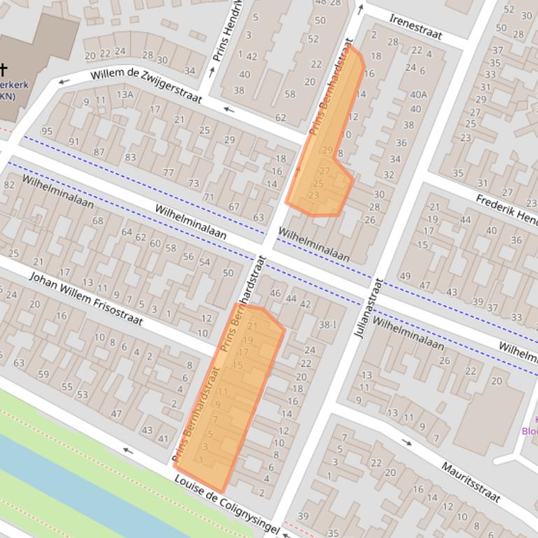 Kaart van postcodegebied 8262DJ.