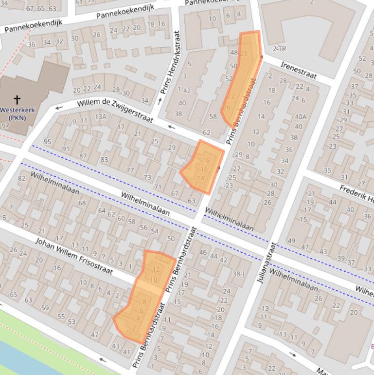 Kaart van postcodegebied 8262DK.