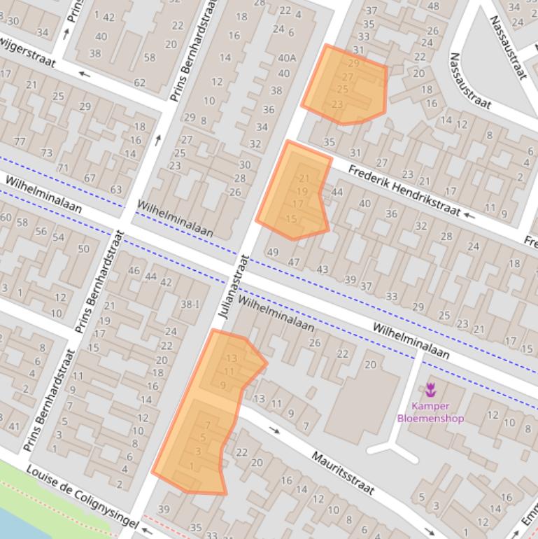 Kaart van postcodegebied 8262DL.