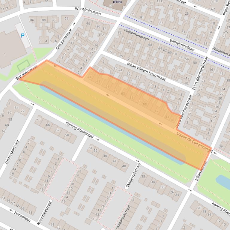 Kaart van postcodegebied 8262EN.