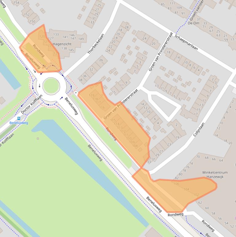 Kaart van postcodegebied 8262GR.