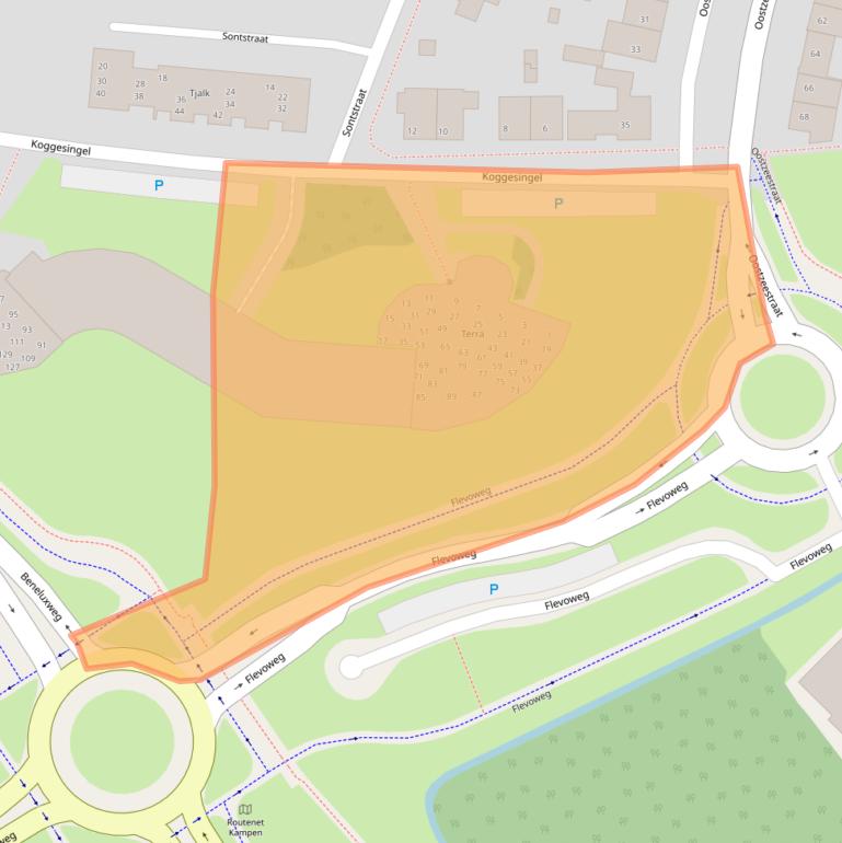 Kaart van postcodegebied 8262GV.