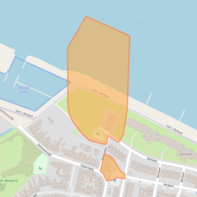 Kaart van postcodegebied 8262PE.