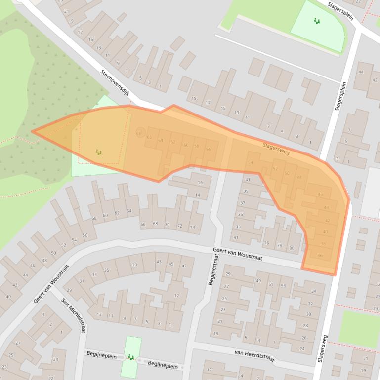 Kaart van postcodegebied 8262PJ.
