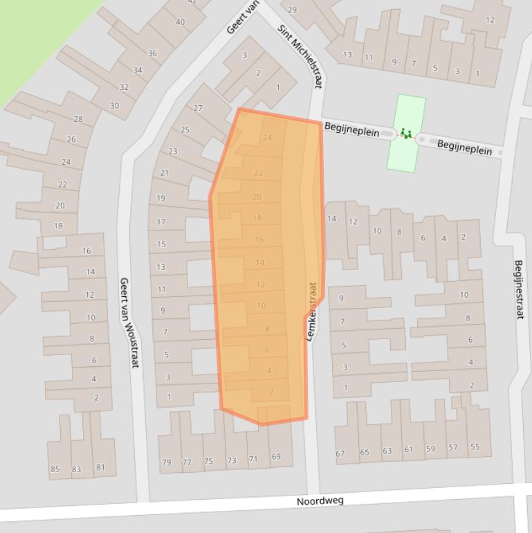 Kaart van postcodegebied 8262PS.