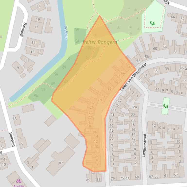 Kaart van postcodegebied 8262PX.