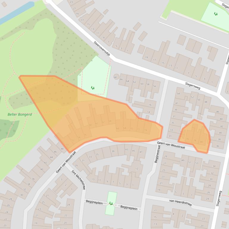 Kaart van postcodegebied 8262PZ.