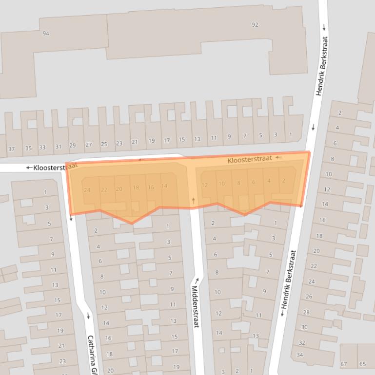 Kaart van postcodegebied 8262RD.