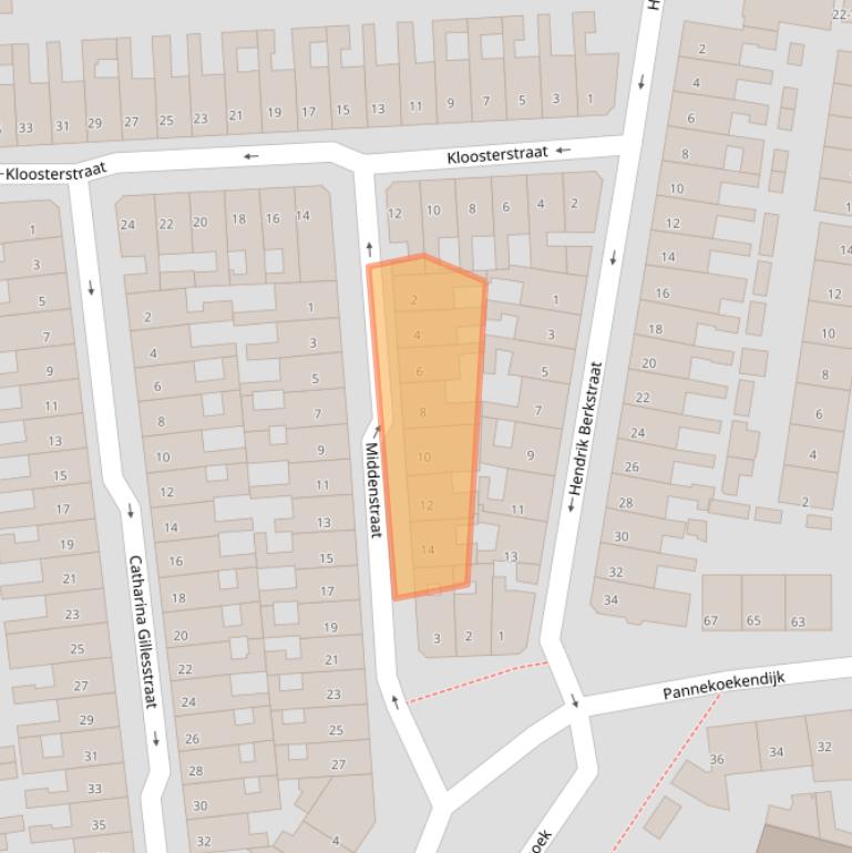 Kaart van postcodegebied 8262RK.
