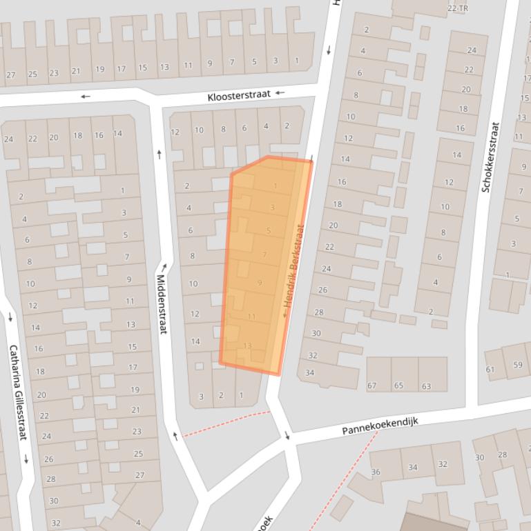 Kaart van postcodegebied 8262RL.