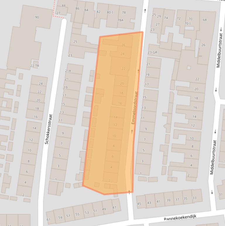 Kaart van postcodegebied 8262RS.