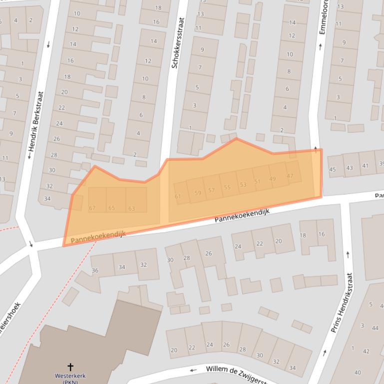 Kaart van postcodegebied 8262RX.