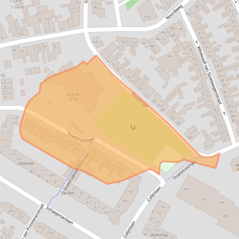 Kaart van postcodegebied 8262SX.