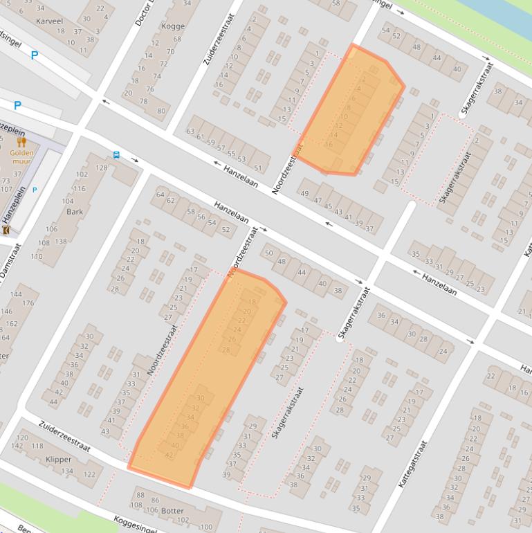 Kaart van postcodegebied 8262VL.