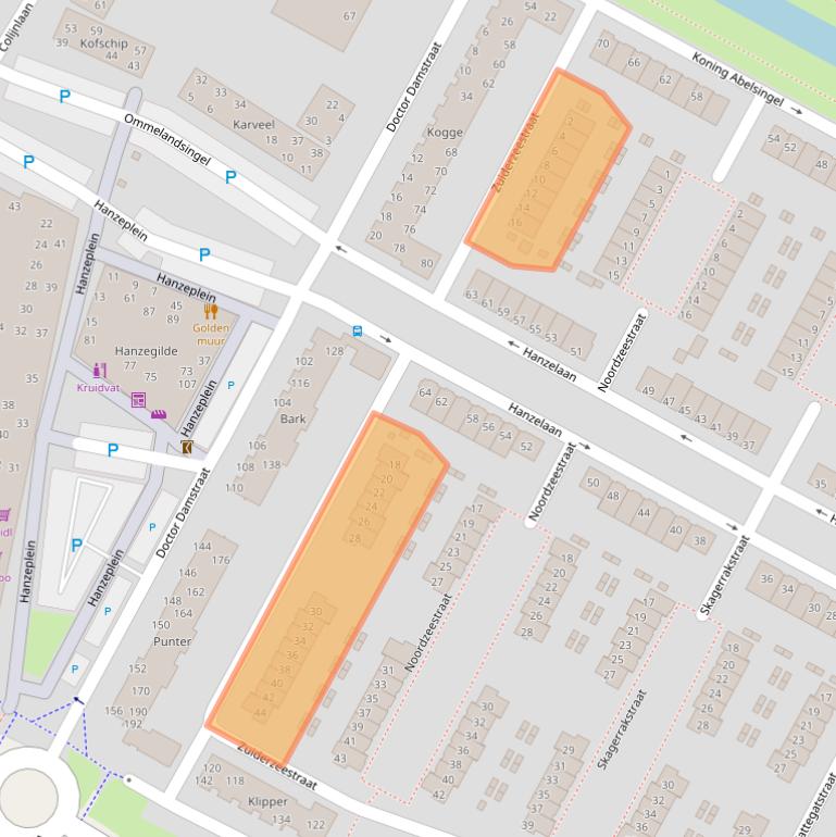 Kaart van postcodegebied 8262VN.