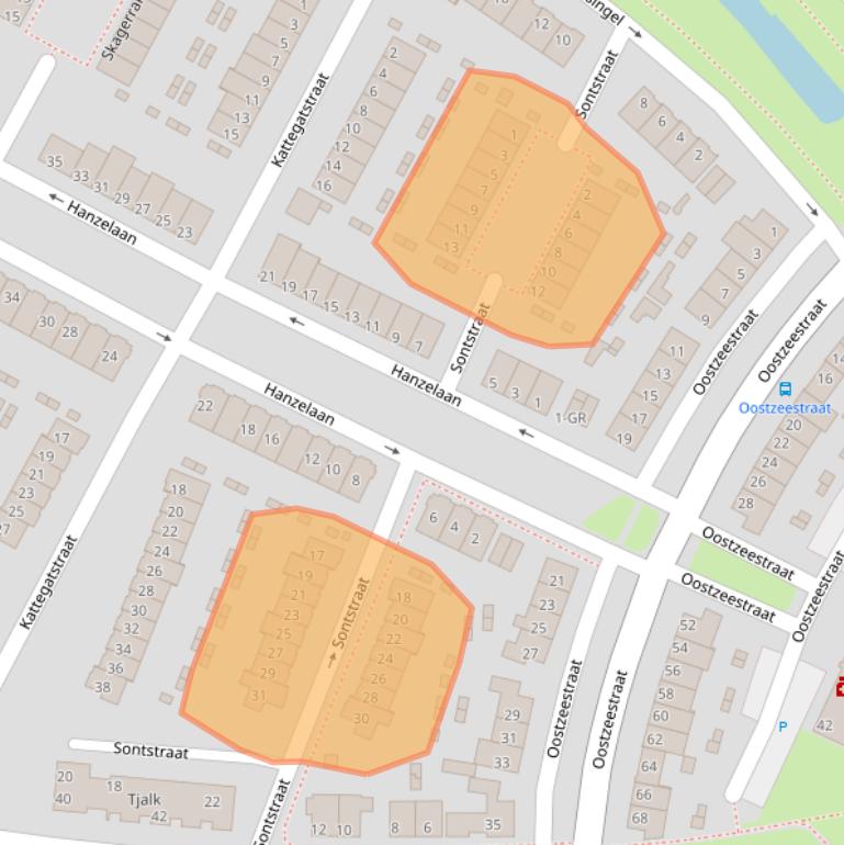 Kaart van postcodegebied 8262VP.