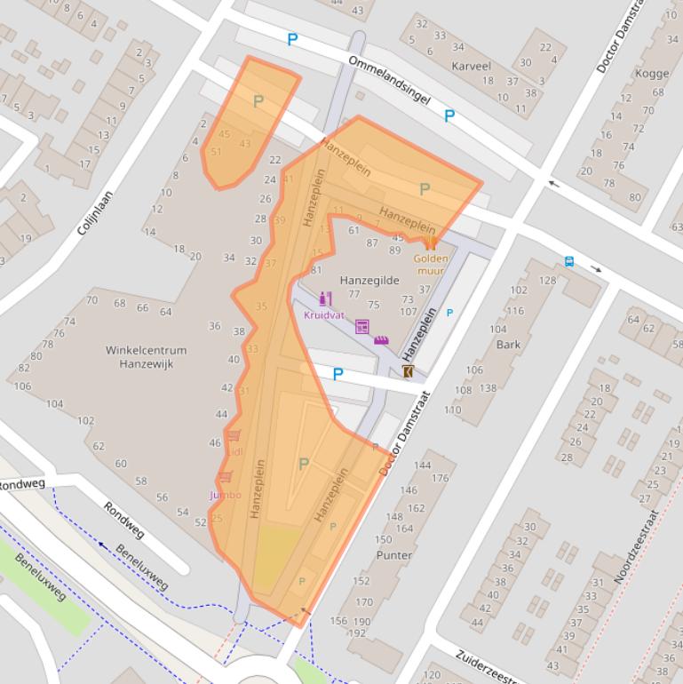 Kaart van postcodegebied 8262WN.