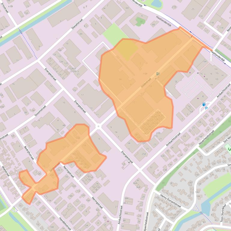 Kaart van postcodegebied 8263AH.