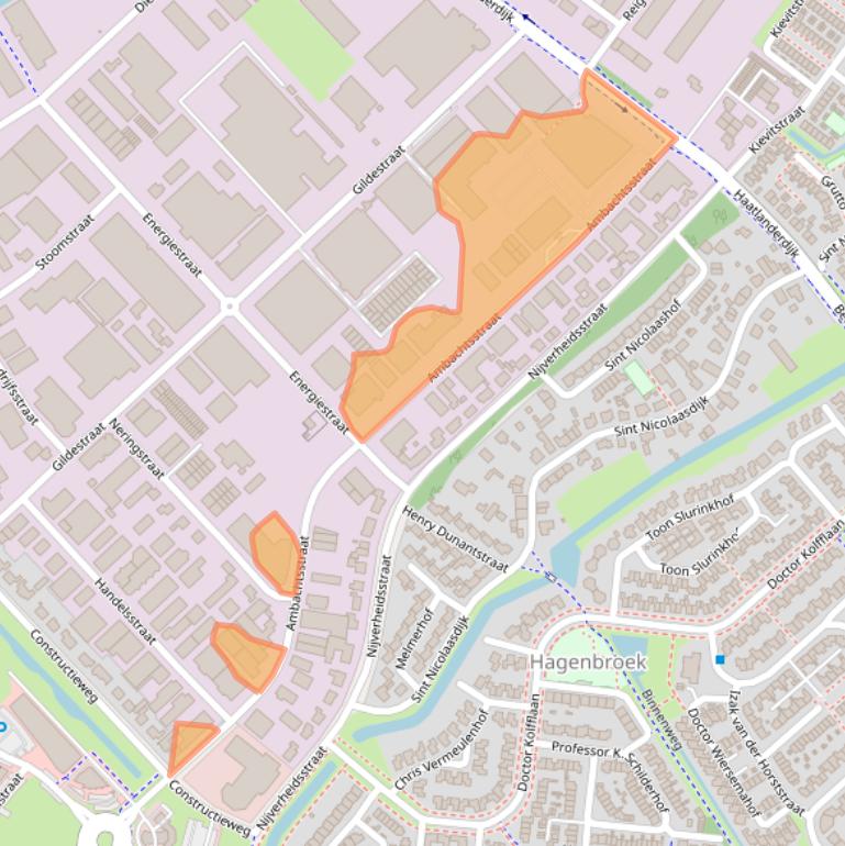 Kaart van postcodegebied 8263AJ.