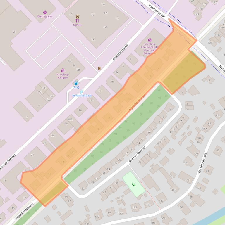 Kaart van postcodegebied 8263AL.
