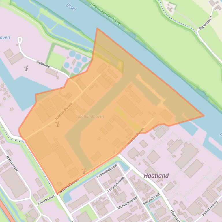 Kaart van postcodegebied 8263AS.