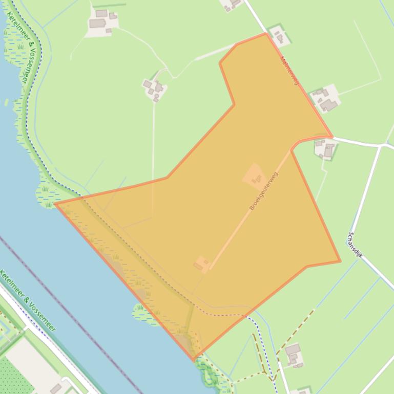 Kaart van postcodegebied 8263AV.