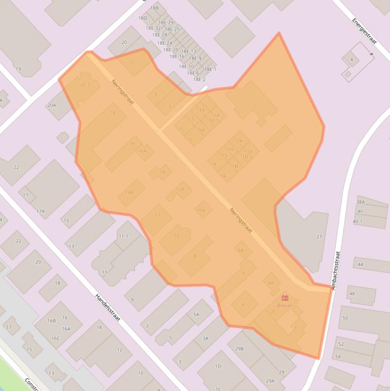 Kaart van postcodegebied 8263BG.