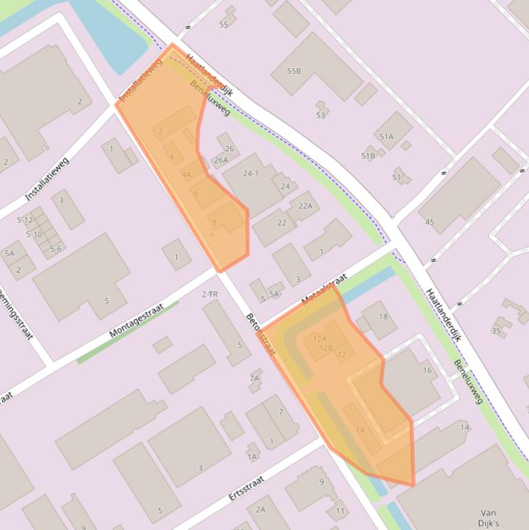 Kaart van postcodegebied 8263BM.