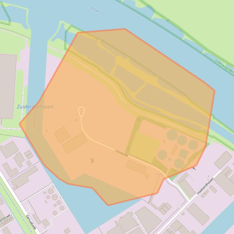 Kaart van postcodegebied 8263CH.