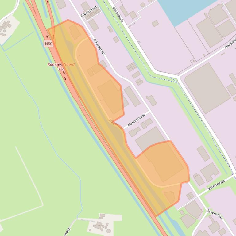 Kaart van postcodegebied 8263CJ.