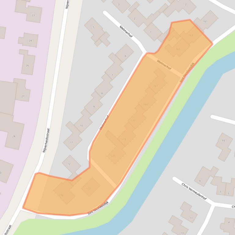 Kaart van postcodegebied 8264AG.