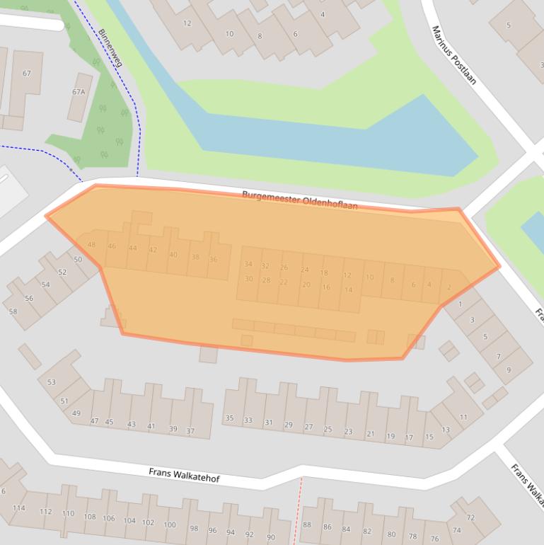 Kaart van postcodegebied 8264BH.