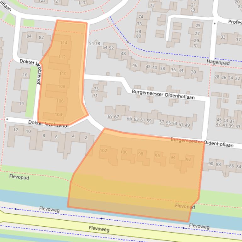 Kaart van postcodegebied 8264BK.
