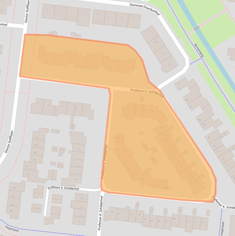 Kaart van postcodegebied 8264BN.