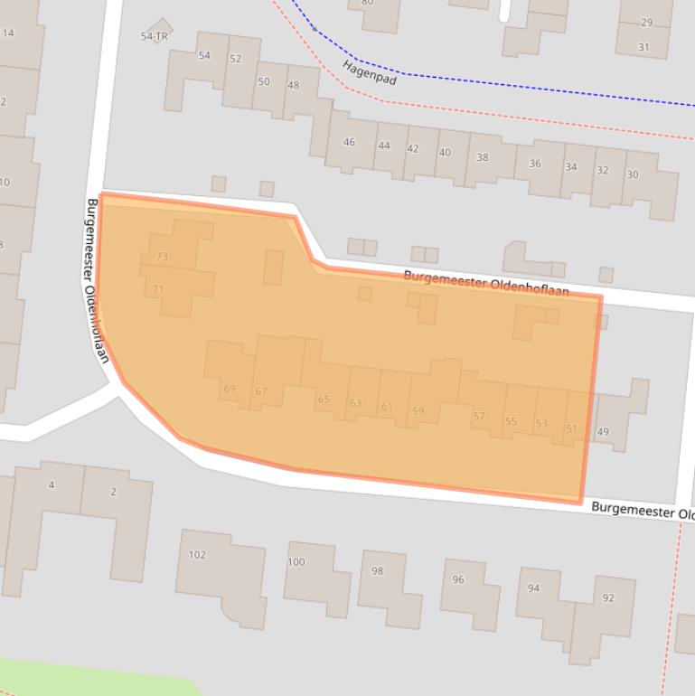 Kaart van postcodegebied 8264BR.